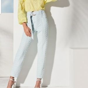 Dulce Eyelet Ultra High-Waist Seamed Jean